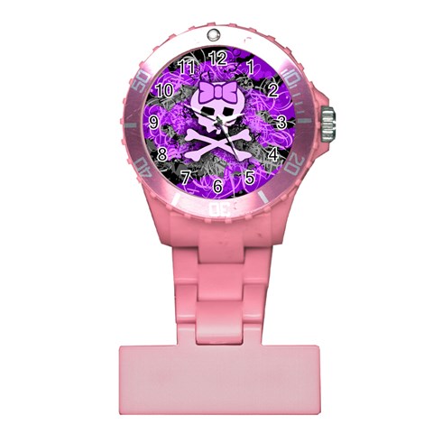 Purple Girly Skull Plastic Nurses Watch from ArtsNow.com Front