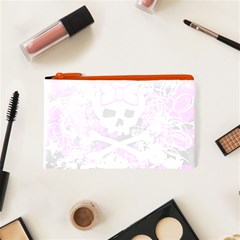 Purple Girly Skull Cosmetic Bag (XS) from ArtsNow.com Front