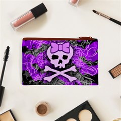 Purple Girly Skull Cosmetic Bag (XS) from ArtsNow.com Back