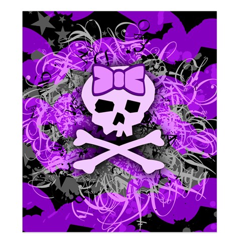 Purple Girly Skull Duvet Cover Double Side (King Size) from ArtsNow.com Back