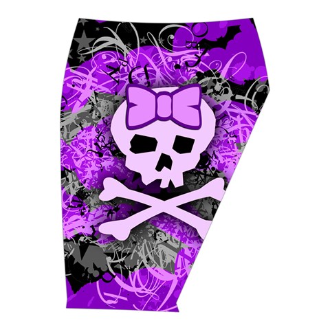 Purple Girly Skull Midi Wrap Pencil Skirt from ArtsNow.com  Front Right 