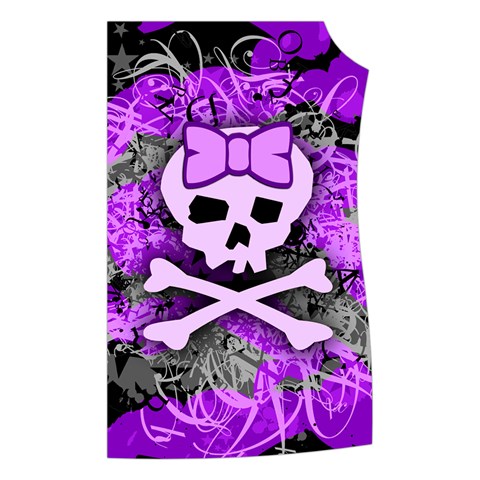 Purple Girly Skull Women s Button Up Vest from ArtsNow.com Front Left