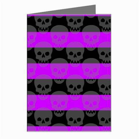 Purple Goth Skulls  Greeting Card from ArtsNow.com Left