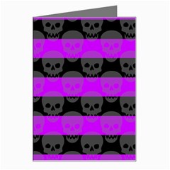 Purple Goth Skulls  Greeting Card from ArtsNow.com Left