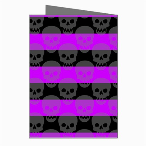 Purple Goth Skulls  Greeting Card from ArtsNow.com Right