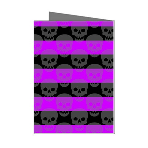 Purple Goth Skulls  Mini Greeting Cards (Pkg of 8) from ArtsNow.com Left