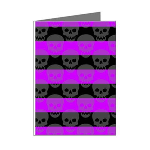 Purple Goth Skulls  Mini Greeting Cards (Pkg of 8) from ArtsNow.com Right