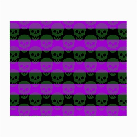 Purple Goth Skulls  Small Glasses Cloth from ArtsNow.com Front