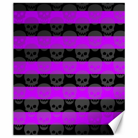 Purple Goth Skulls  Canvas 8  x 10  from ArtsNow.com 8.15 x9.66  Canvas - 1