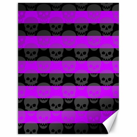 Purple Goth Skulls  Canvas 12  x 16  from ArtsNow.com 11.86 x15.41  Canvas - 1