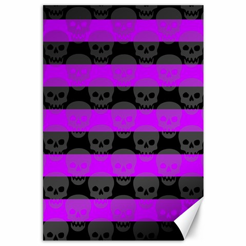 Purple Goth Skulls  Canvas 12  x 18  from ArtsNow.com 11.88 x17.36  Canvas - 1