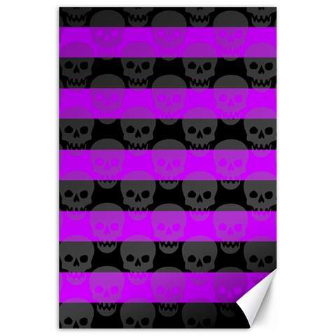 Purple Goth Skulls  Canvas 20  x 30  from ArtsNow.com 19.62 x28.9  Canvas - 1