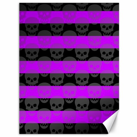 Purple Goth Skulls  Canvas 36  x 48  from ArtsNow.com 35.26 x46.15  Canvas - 1