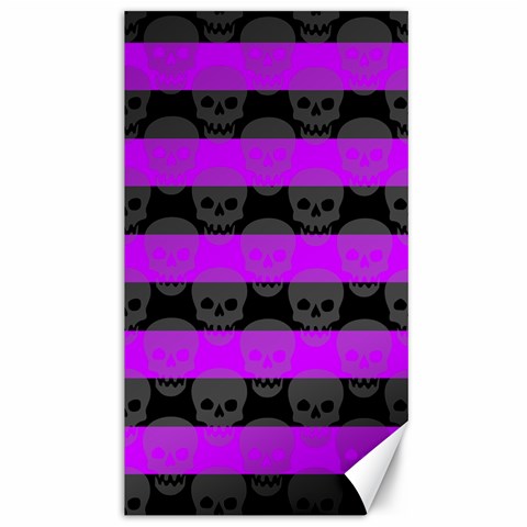 Purple Goth Skulls  Canvas 40  x 72  from ArtsNow.com 39.28 x69.23  Canvas - 1