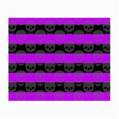 Purple Goth Skulls  Small Glasses Cloth (2 Sides) from ArtsNow.com Front