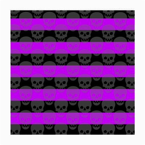 Purple Goth Skulls  Medium Glasses Cloth from ArtsNow.com Front