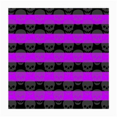 Purple Goth Skulls  Medium Glasses Cloth (2 Sides) from ArtsNow.com Front