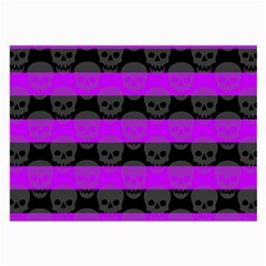 Purple Goth Skulls  Large Glasses Cloth (2 Sides) from ArtsNow.com Front