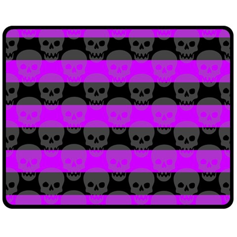 Purple Goth Skulls  Fleece Blanket (Medium) from ArtsNow.com 60 x50  Blanket Front