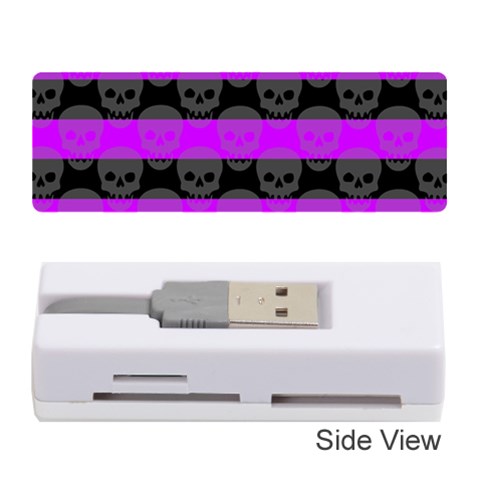 Purple Goth Skulls  Memory Card Reader (Stick) from ArtsNow.com Front