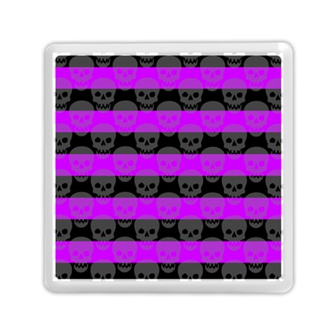 Purple Goth Skulls  Memory Card Reader (Square) from ArtsNow.com Front