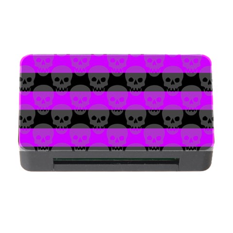 Purple Goth Skulls  Memory Card Reader with CF from ArtsNow.com Front