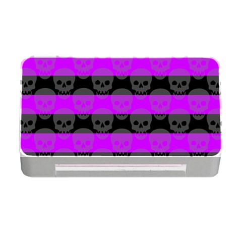 Purple Goth Skulls  Memory Card Reader with CF from ArtsNow.com Front