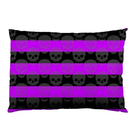 Purple Goth Skulls  Pillow Case (Two Sides) from ArtsNow.com Front