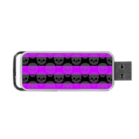 Purple Goth Skulls  Portable USB Flash (One Side) from ArtsNow.com Front