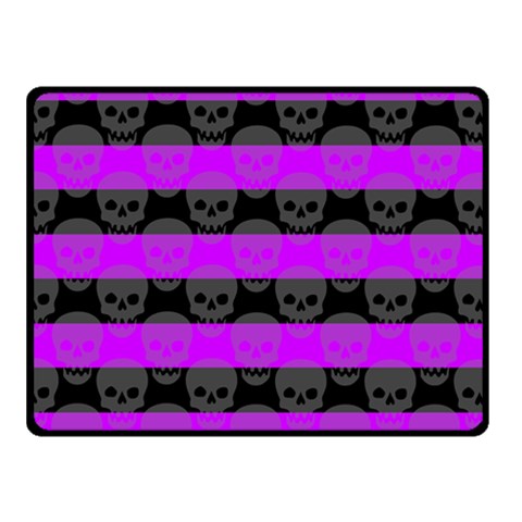 Purple Goth Skulls  Double Sided Fleece Blanket (Small) from ArtsNow.com 45 x34  Blanket Front