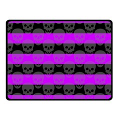 Purple Goth Skulls  Double Sided Fleece Blanket (Small) from ArtsNow.com 45 x34  Blanket Front