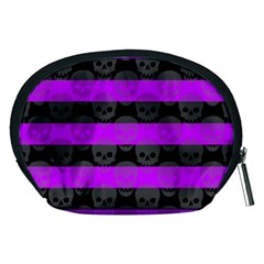 Purple Goth Skulls  Accessory Pouch (Medium) from ArtsNow.com Back