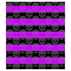 Purple Goth Skulls  Drawstring Pouch (Small) from ArtsNow.com Front