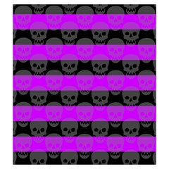 Purple Goth Skulls  Drawstring Pouch (Medium) from ArtsNow.com Front