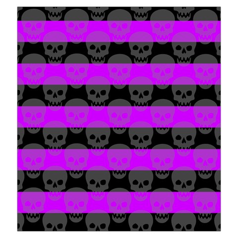 Purple Goth Skulls  Drawstring Pouch (Large) from ArtsNow.com Front