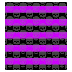 Purple Goth Skulls  Drawstring Pouch (Large) from ArtsNow.com Front