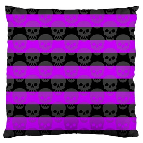 Purple Goth Skulls  Standard Flano Cushion Case (One Side) from ArtsNow.com Front