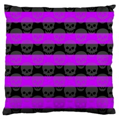 Purple Goth Skulls  Standard Flano Cushion Case (Two Sides) from ArtsNow.com Back