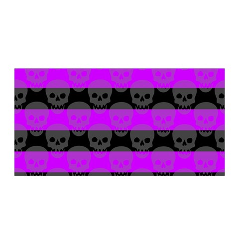 Purple Goth Skulls  Satin Wrap from ArtsNow.com Front