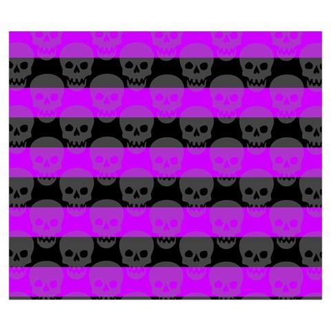 Purple Goth Skulls  Zipper Large Tote Bag from ArtsNow.com Front