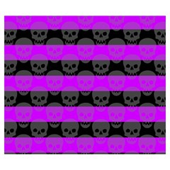 Purple Goth Skulls  Zipper Large Tote Bag from ArtsNow.com Front