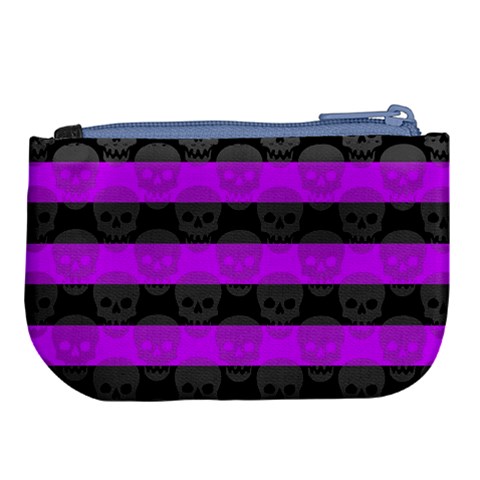 Purple Goth Skulls  Large Coin Purse from ArtsNow.com Back