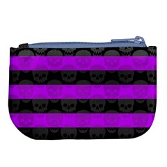 Purple Goth Skulls  Large Coin Purse from ArtsNow.com Back