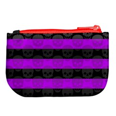 Purple Goth Skulls  Large Coin Purse from ArtsNow.com Back