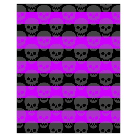 Purple Goth Skulls  Drawstring Pouch (XL) from ArtsNow.com Front