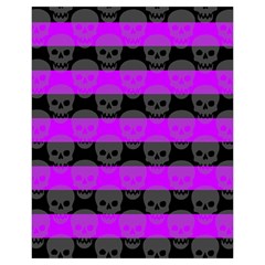 Purple Goth Skulls  Drawstring Pouch (XL) from ArtsNow.com Front