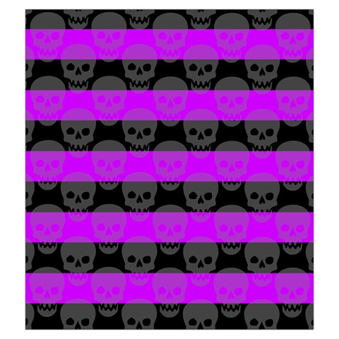 Purple Goth Skulls  Drawstring Pouch (XXL) from ArtsNow.com Front