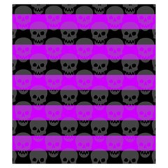 Purple Goth Skulls  Drawstring Pouch (XXL) from ArtsNow.com Front