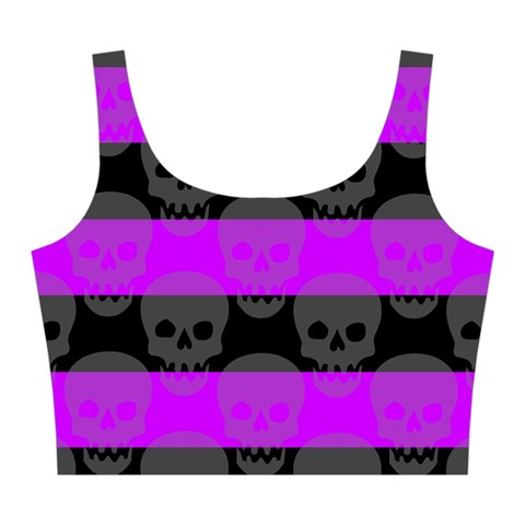 Purple Goth Skulls  Midi Sleeveless Dress from ArtsNow.com Top Front