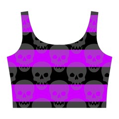 Purple Goth Skulls  Midi Sleeveless Dress from ArtsNow.com Top Front